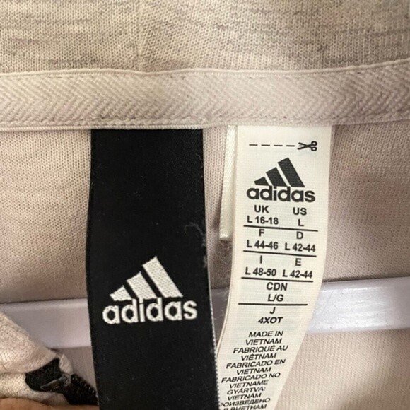 Adidas ID Stadium Full Zip Gray Hoodie Black Zip Comfortable Athletic Sweater - Picture 14 of 15